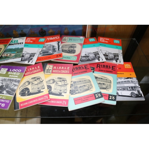 1 - 100+ railway and bus related Ian Allan ABC spotters books. Plus additional bus etc books. 100+ ABC b... 