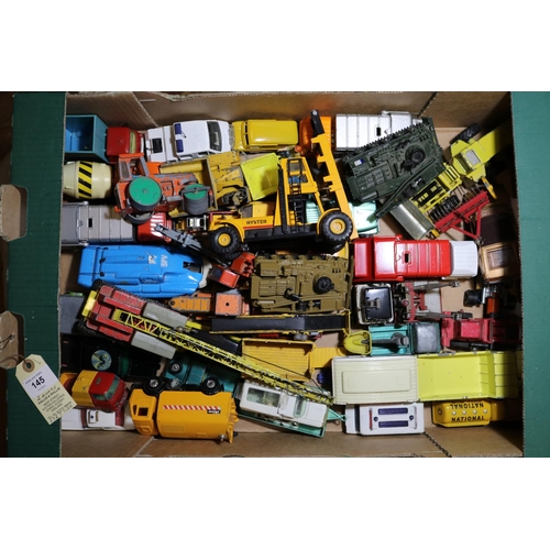 145 - A good quantity of Dinky, Corgi, Britains etc, some for restoration. Dinky- Euclid dump truck, Coven... 