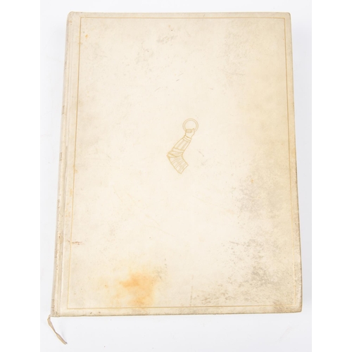 184 - A large vellum covered deluxe volume 