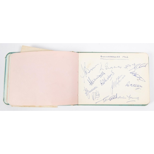 201 - A cricket autograph collection in a small album, collected in the early 1960s, including Bernard Hed... 