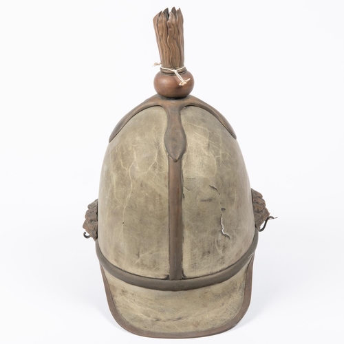 317 - An unusual Victorian Albert cavalry type WM helmet, similar to Afghan Army Artillery patterns of the... 