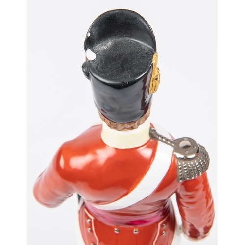 31 - 2 Royal Worcester bone china figurines of Georgian infantry officers: the Coldstream Guards and 29th... 