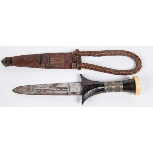 338 - A Nubian arm dagger, blade 5½