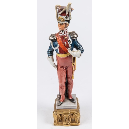 34 - A porcelain figure of a Napoleonic Polish Lancer, 12