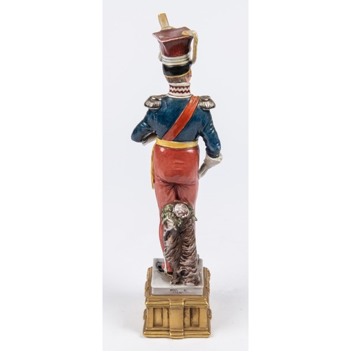 34 - A porcelain figure of a Napoleonic Polish Lancer, 12