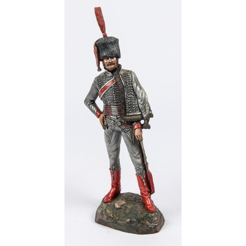 34 - A porcelain figure of a Napoleonic Polish Lancer, 12