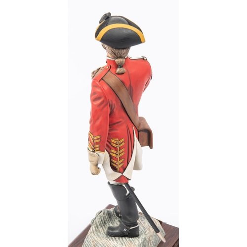 36 - A good Charles Stadden figurine of an Infantry Officer of a Welsh Regiment c 1760 13½