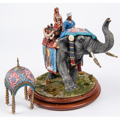 56 - A painted metal model of an Indian elephant from a 14th-16th century wedding cortege,  by Studio Nie... 