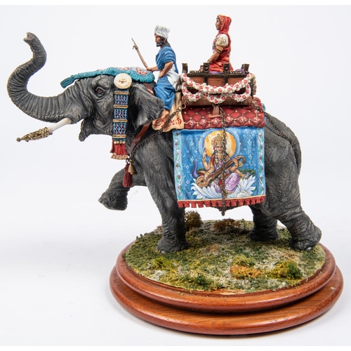 56 - A painted metal model of an Indian elephant from a 14th-16th century wedding cortege,  by Studio Nie... 