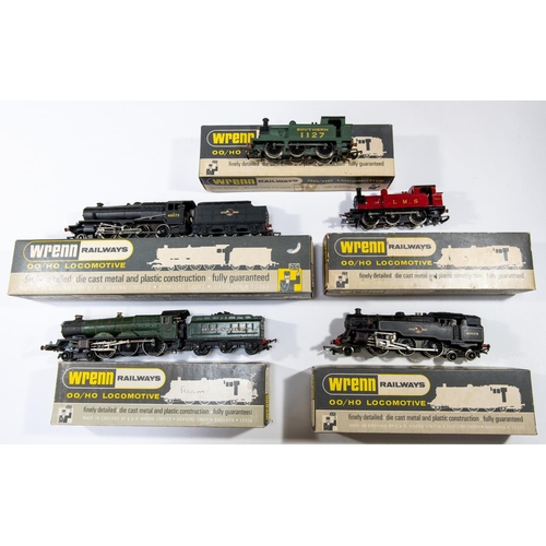 133 - 5x Wrenn Railways OO gauge locomotives. A BR Class 8F 2-8-0 tender loco, 48073, in unlined black liv... 