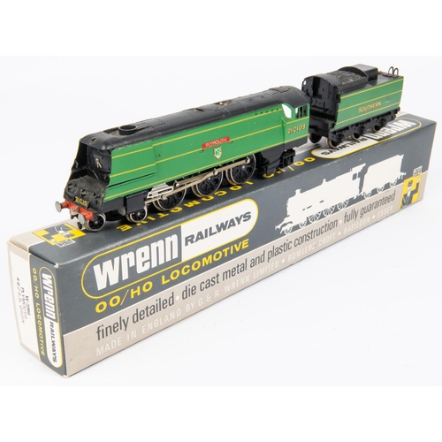 135 - Wrenn Railways OO gauge Southern Railway West Country Class 4-6-2 locomotive (W2266). Plymouth 21C10... 