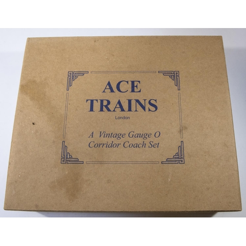 158 - An ACE Trains LNER coach pack (C/4). Comprising; Full First, Full Third and Brake Third. All in teak... 