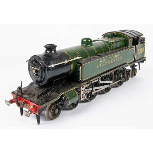 170 - A Marklin O gauge clockwork Southern Railway L Class 4-6-4T locomotive, Stephenson 2329, in lined gr... 