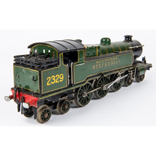 170 - A Marklin O gauge clockwork Southern Railway L Class 4-6-4T locomotive, Stephenson 2329, in lined gr... 