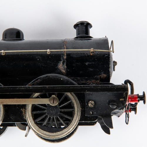 173 - A Bassett Lowke O gauge clockwork BR Standard Goods (L55) 0-6-0 tender locomotive, 64193, in unlined... 