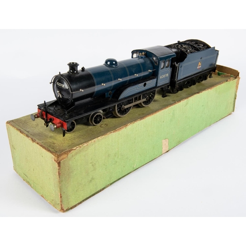 175 - A Bassett Lowke O gauge 3-rail electric BR 4-4-0 tender locomotive, Prince Charles 62078, in lined d... 