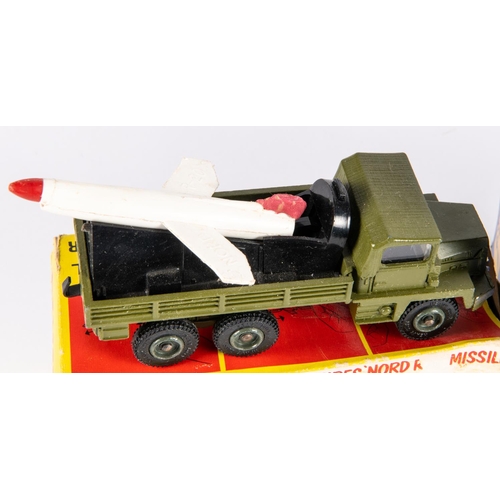 314 - 3x Dinky Toys. A NASA Space Shuttle (364). Berliet Missle Launcher (620). Honest John Missile Launch... 