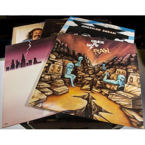 32 - 70+ LP records, mainly 1970s-1980s rock and pop, including; Crack The Sky; Raw and Animal Notes. Cro... 