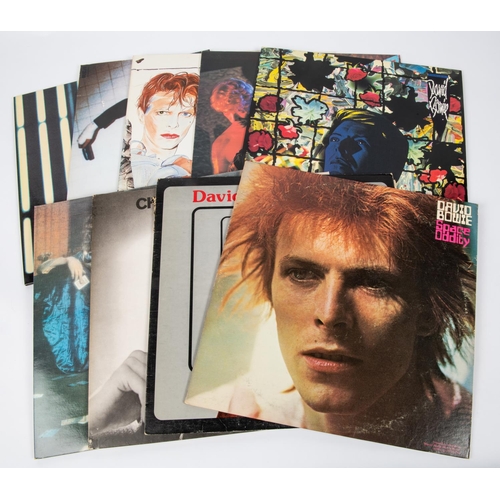 52 - 9x David Bowie LP record albums. Space Oddity, RCA/Victor SP4813 (with poster insert). David Bowie, ... 
