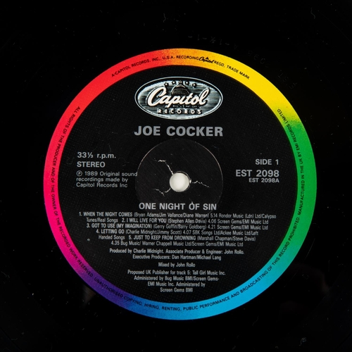 54 - 9x Joe Cocker LP record albums. Joe Cocker! (on original EMI Regal Zonophone label). One Night of Si... 