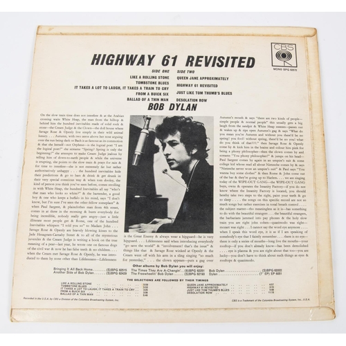 60 - Bob Dylan, Highway 61 Revisited LP record album. 1965, CBS BPG62572. Mono with flipback cover. GC-VG... 