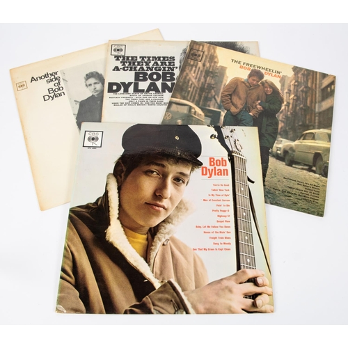 63 - 4x Bob Dylan LP record albums. Bob Dylan, CBS PBG62022. The Free Wheelin' Bob Dylan, CBS BPG62193. T... 