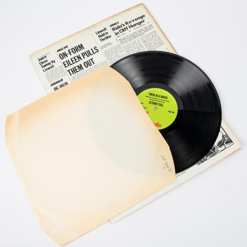 73 - Jethro Tull, Thick As A Brick LP record album. 1972, Chrysalis CHR1003. GC. £30-50