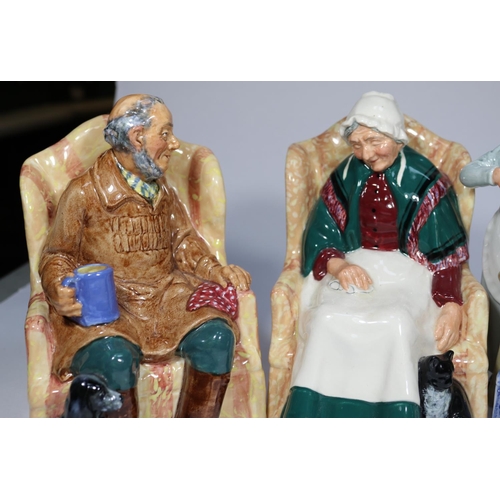 10 - 4x Royal Doulton figurines. A Penny's Worth (HN2408). Nanny (HN2221). Forty Winks (HN1974). Uncle Ne... 