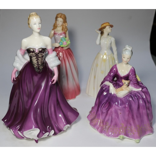 11 - 4x Royal Doulton figurines. Charlotte (HN2421). Susannah (HN4221). Sandra (HN5020). True Love (HN462... 