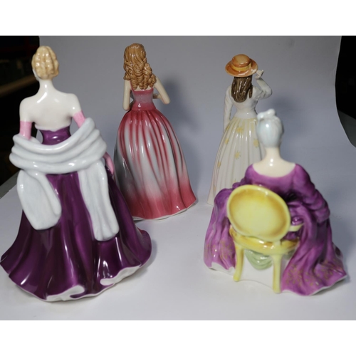 11 - 4x Royal Doulton figurines. Charlotte (HN2421). Susannah (HN4221). Sandra (HN5020). True Love (HN462... 