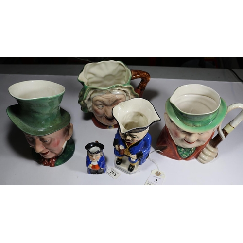 4 - A quantity of Royal commemorative china, mugs, etc. Together with Toby Jugs and other porcelain, etc... 