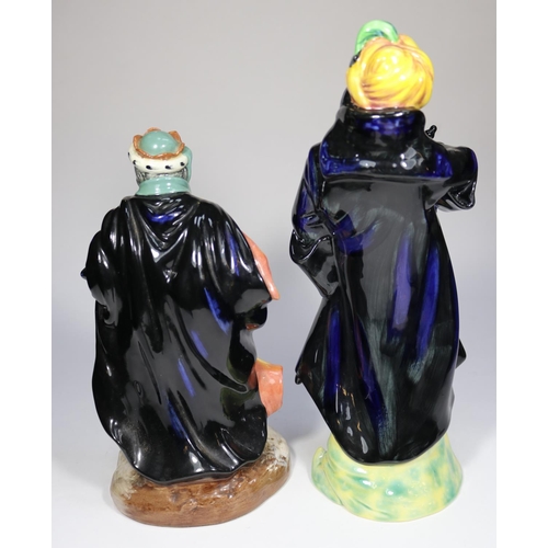 7 - 4x Royal Doulton figurines. Falstaff (HN2054). Bluebeard (HN2105). Robin Hood (HN2773). Good King We... 
