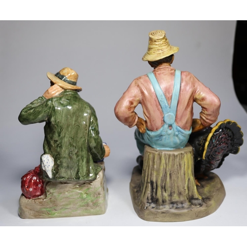 9 - 4x Royal Doulton figurines. The Jovial Monk (HN2144). Owd Willum (HN2042). Country Lass (HN1991). Th... 