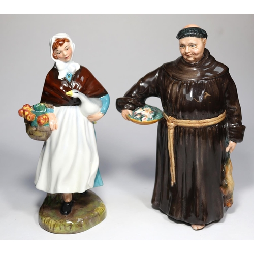 9 - 4x Royal Doulton figurines. The Jovial Monk (HN2144). Owd Willum (HN2042). Country Lass (HN1991). Th... 