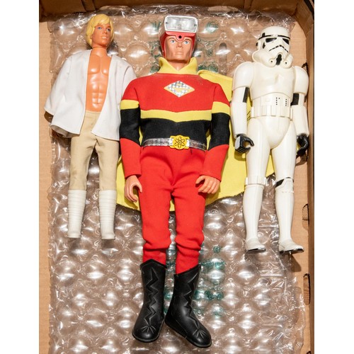 233 - 3 plastic Hero Figures. Luke Skywalker (height 31cm). Stormtrooper (height 30cm). Pus one other - re... 