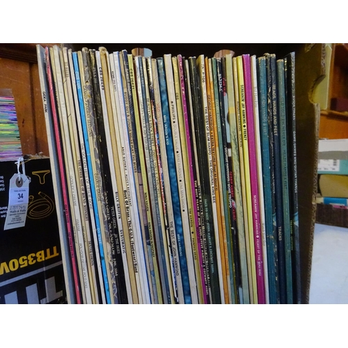 35 - 50 LP records, mainly 1970s-1980s rock and pop, including; 2x Eddie Hazel; Game, Dames and Guitar Th... 