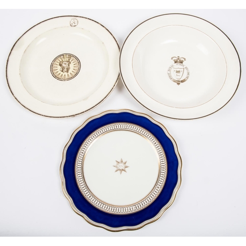 14 - A Victorian mess plate of the First Royal Surrey Regiment, marked 