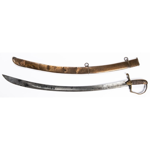 175 - A 1796 pattern Light Dragoon type sword, curved blade 33