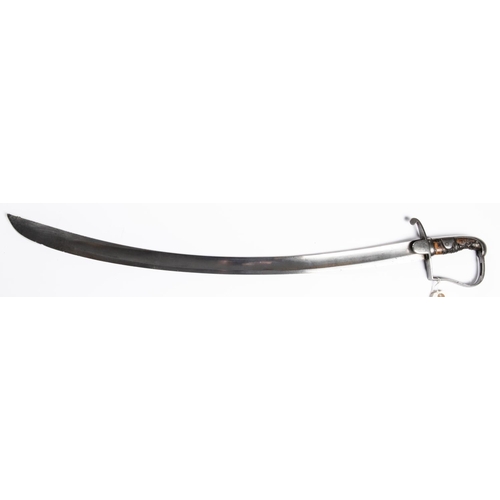 177 - A 1796 pattern Light Cavalry trooper's sword, the blade having ordnance inspector's mark and 