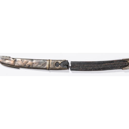 179 - An 1803 pattern infantry officer’s sword, SE curved blade 29”, small section at top engraved, gilt h... 