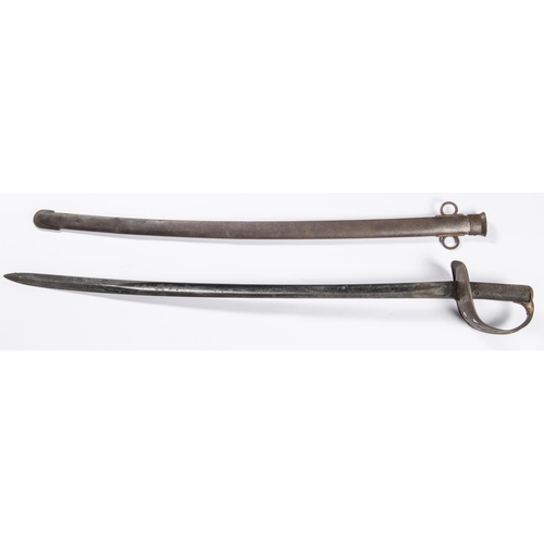 180 - An 1882 pattern cavalry troopers' sword, single edged blade 34½