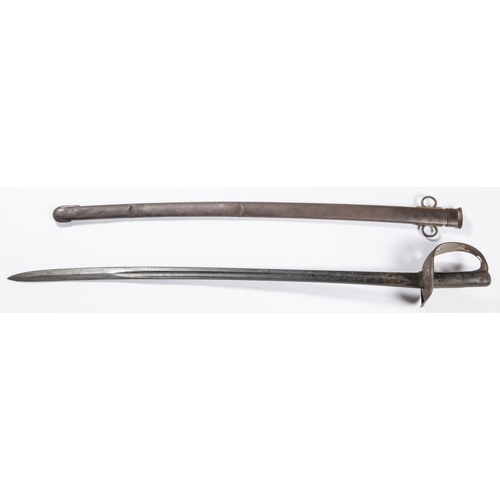 180 - An 1882 pattern cavalry troopers' sword, single edged blade 34½