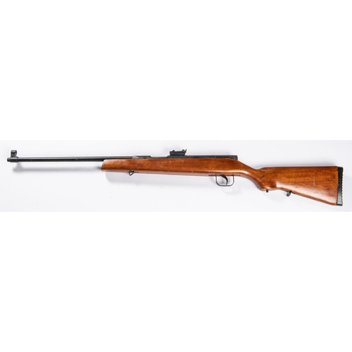 316 - A Chinese EM4 58-ZA side lever air rifle, with adjustable tangent rearsight, plain varnished wood st... 