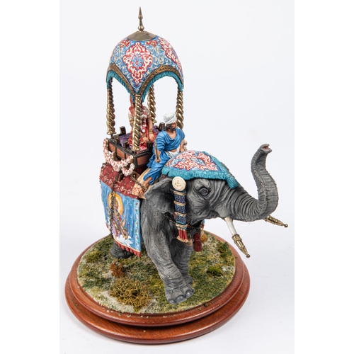 4 - A painted metal model of an Indian elephant from a 14th-16th century wedding cortege,  by Studio Nie... 