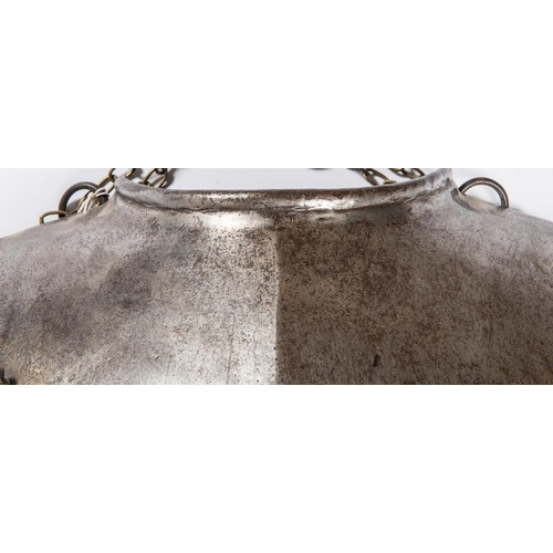 416 - A good heavy Cromwellian breastplate, with rolled collar and gussets, bearing Commonwealth shield pr... 