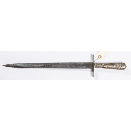 150 - A German hunting sword c 1900, SE blade 13¾” etched with trophies and foliage, marked “Toledo” and “... 