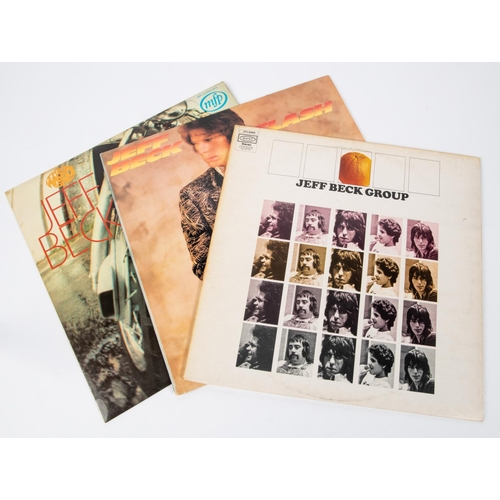 52 - 3x Jeff Beck LP record albums. Jeff Beck Group, Epic EPC64899. Flash, Epic 39483. The Most of jeff B... 