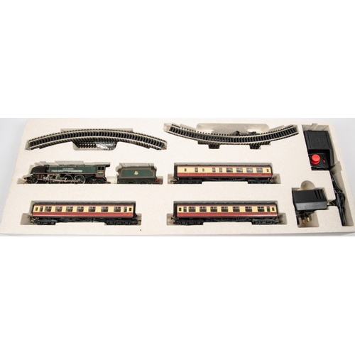 199 - A Hornby Railways train set, 'The Duchess'. R.1004. Comprising a BR Coronation Class locomotive, Cit... 