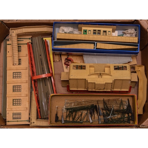 201 - A quantity of mostly Hornby Dublo items. Including 60+ freight wagons; bogie bolster wagons, bogie b... 