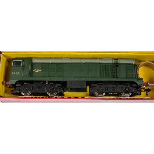 206 - 3x Hornby Dublo BR locomotives. Class 55 Co-Co diesel loco in unlined green (2232). Class 20 Bo-Bo l... 